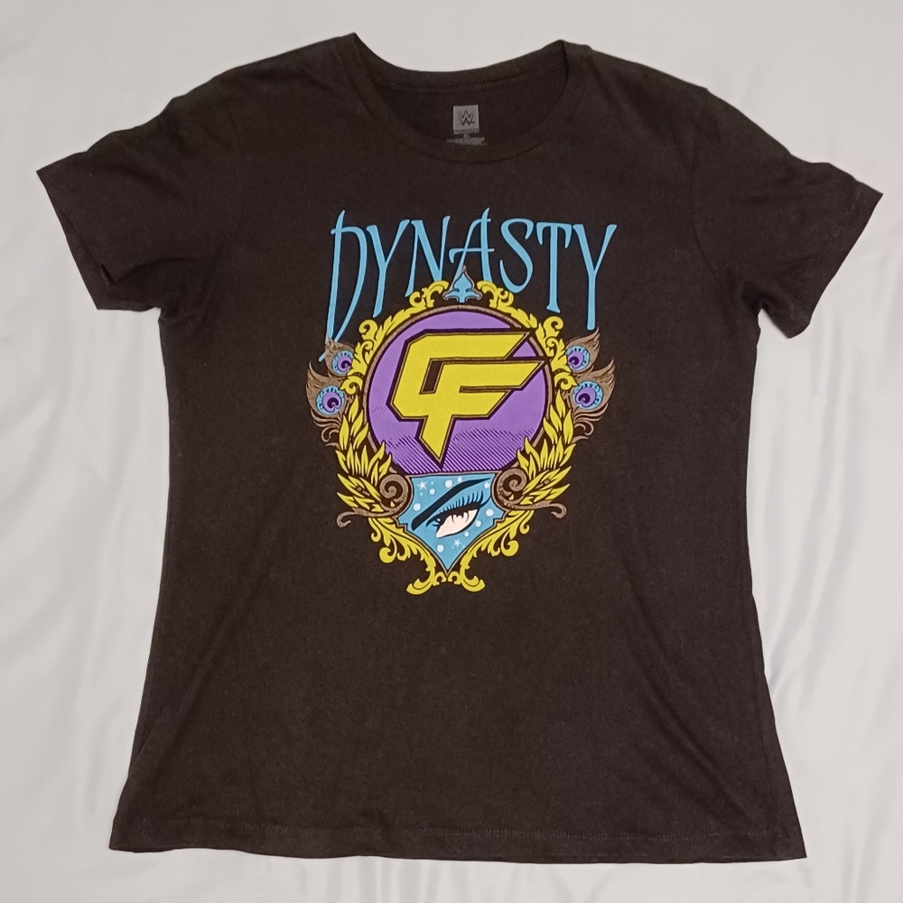 2017 WWE Charlotte Flair Dynasty Women's Baby Doll Tee Size XL Wrestling T-Shirt